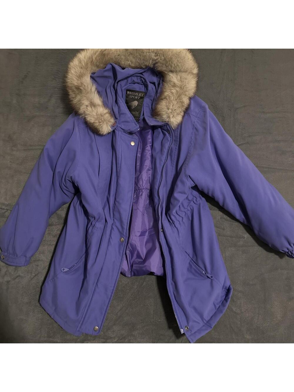 Bromley Sport Detachable Hood Fox Fur Thermolite Plus Coat Jacket Women's PL